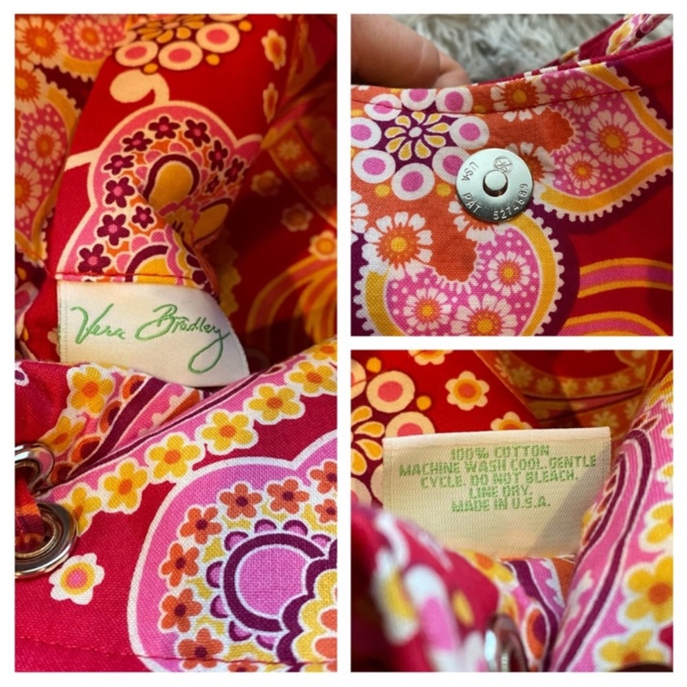 Vera Bradley Raspberry Fizz Handbag *Retired Patt… - image 6